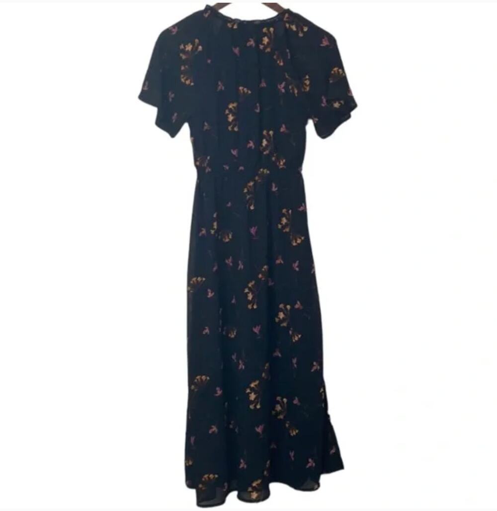 MADEWELL Floral V-Neck Dolman Sleeve Midi Dress